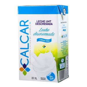 leche uht larga vida descremada calcar 1 l