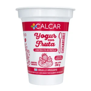 yogur con fruta cuchareable sabor frutilla